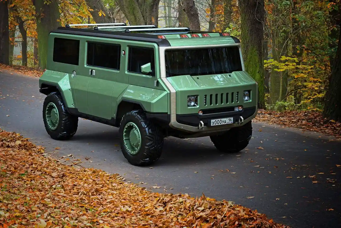 Проект H-UAZ - когда в одном автомобиле совместили Hummer и УАЗ Буханку (фото)