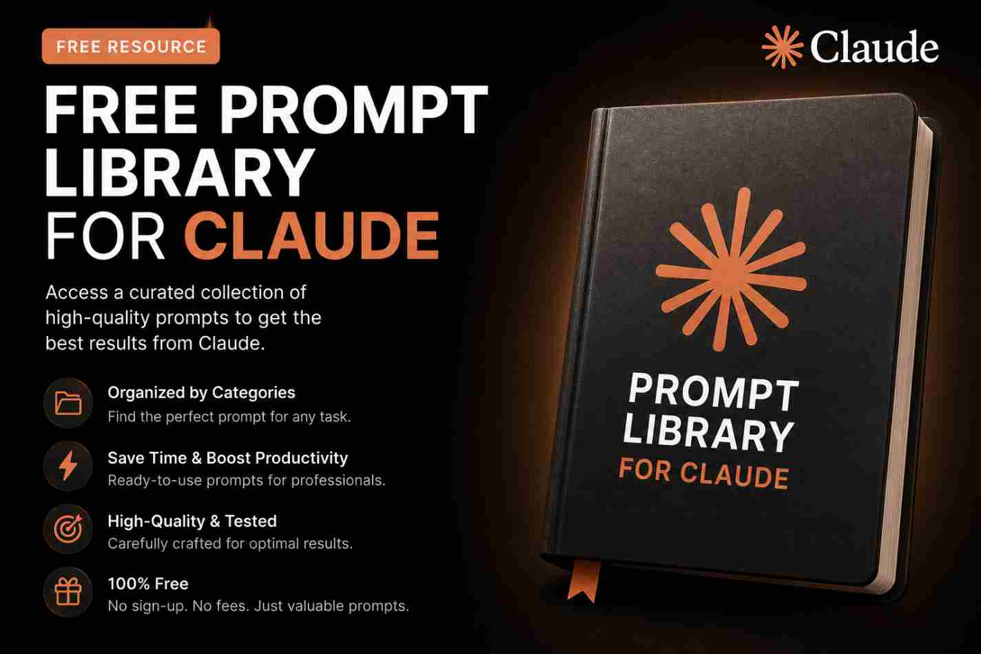 Free Claude Prompt Library with hundreds of ready-to-use AI prompts