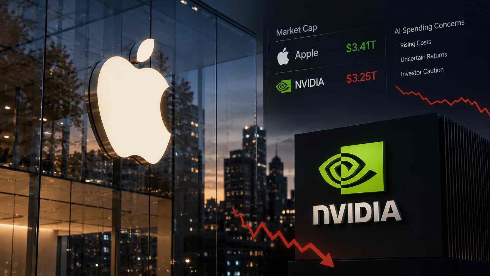 Apple Overtakes Nvidia as AI Spending Fears Hit Chip Stocks