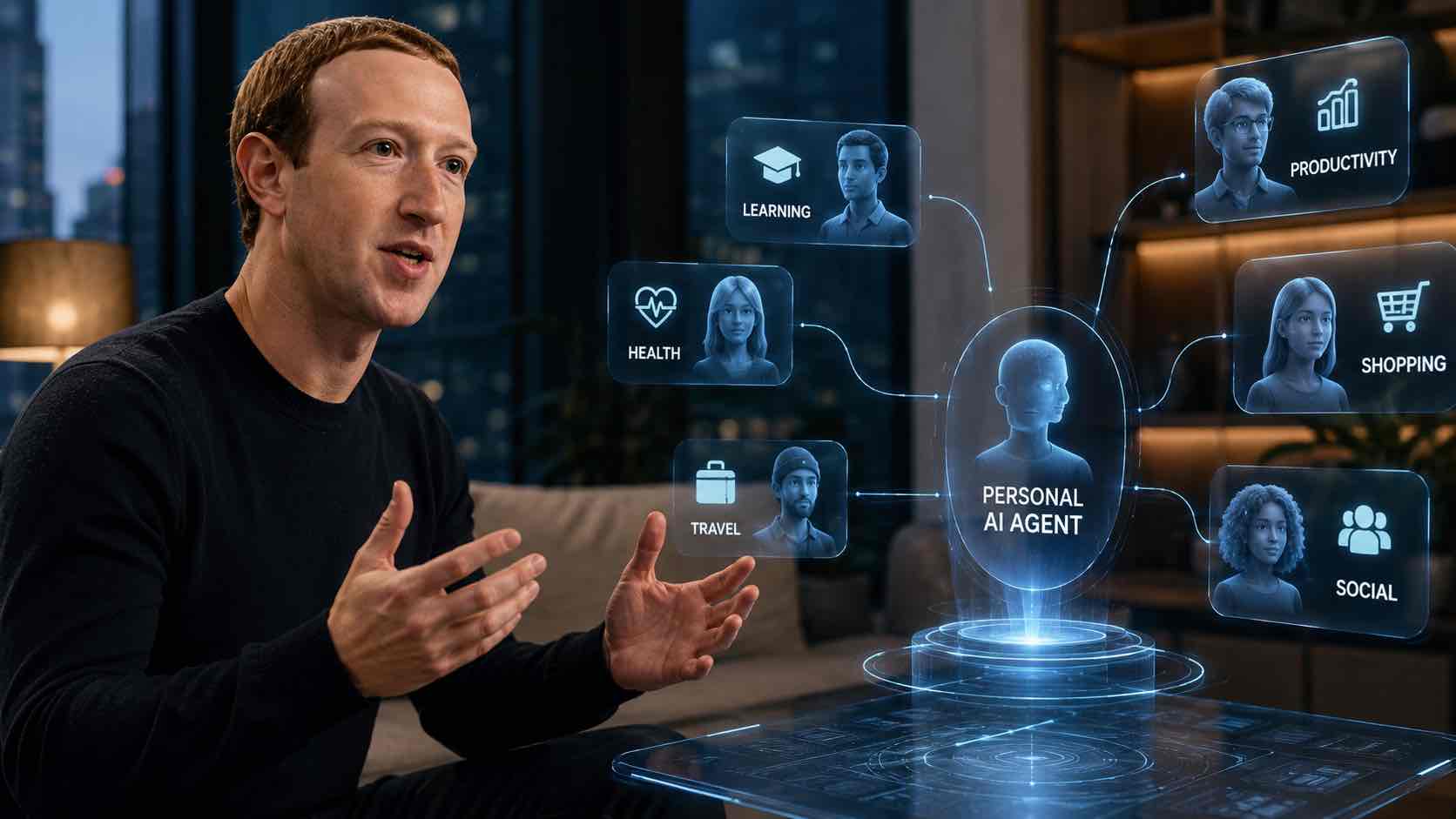 Zuckerberg Predicts Billions Will Use Personal AI Agents
