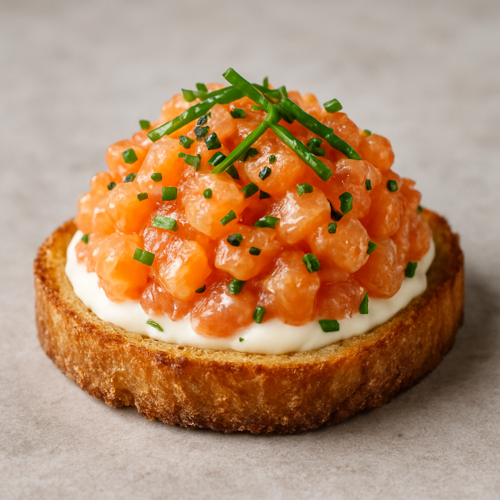 Crostini de Tártaro de Salmón