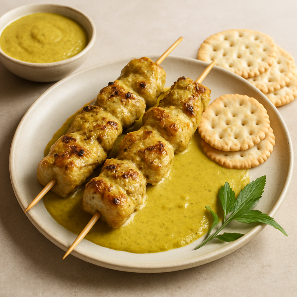 Brochetas de Pollo Marinado en Salsa de Ocopa
