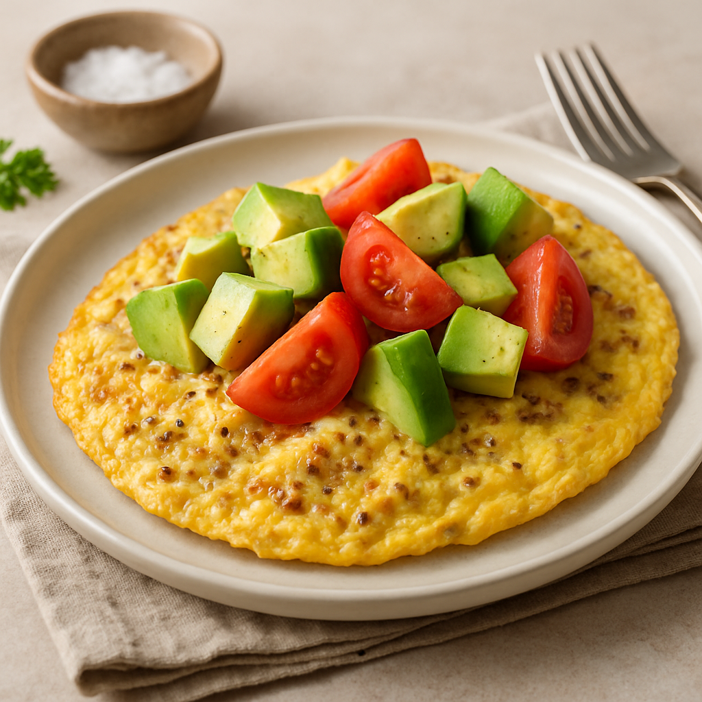 Omelette de Quinua con Palta y Tomate