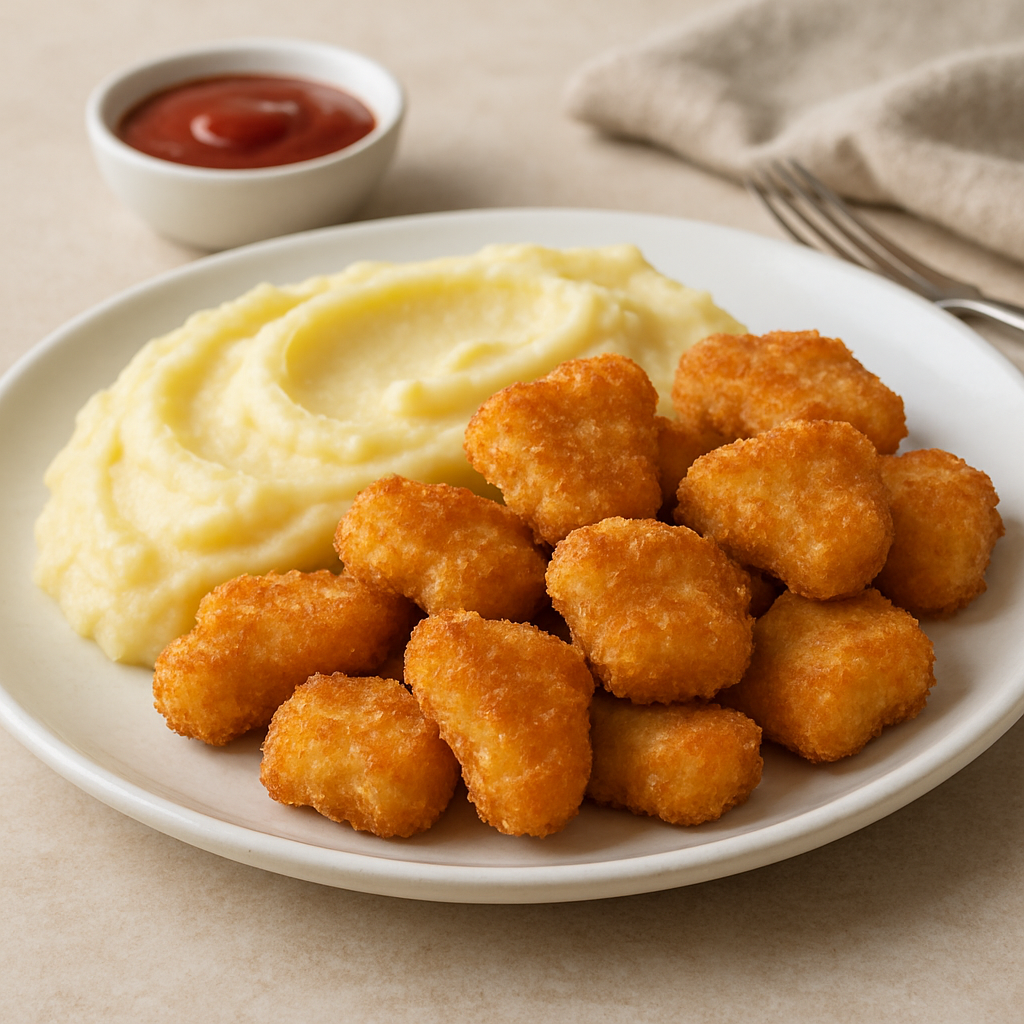 Nuggets de Pescado Caseros con Puré de Papa