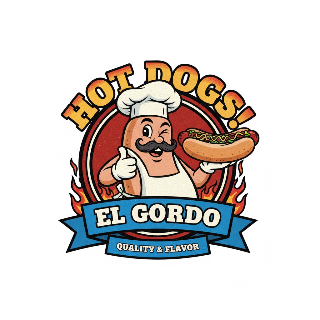 Logo de HOT DOGS: EL GORDO