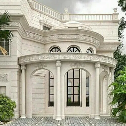 سعر الشراء بالجملة واجهات منازل حجر ابيض رخيص ومعقول