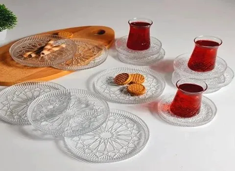 التعارف طقم اطباق زجاج شفاف من صفر إلى مائة أسعار الشراء بالجملة