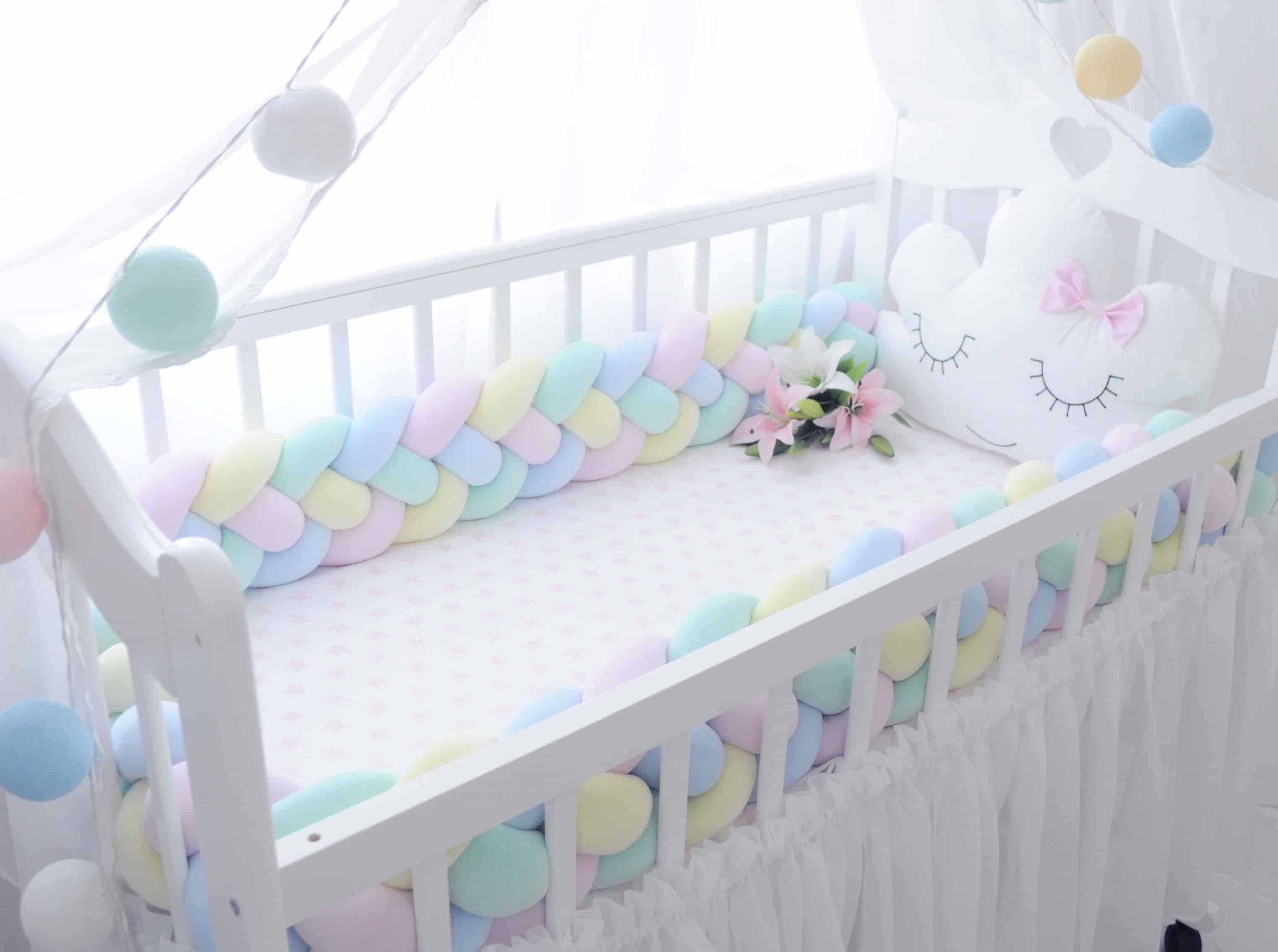 سرير الاطفال حديثي الولاده؛ درابزين منزلق 90 × 200 سم