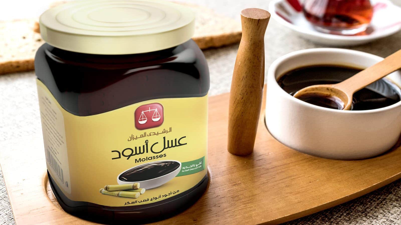 عسل اسود الرشيدي الميزان؛ طبيعي نقي غامق المعادن الكالسيوم الحديد