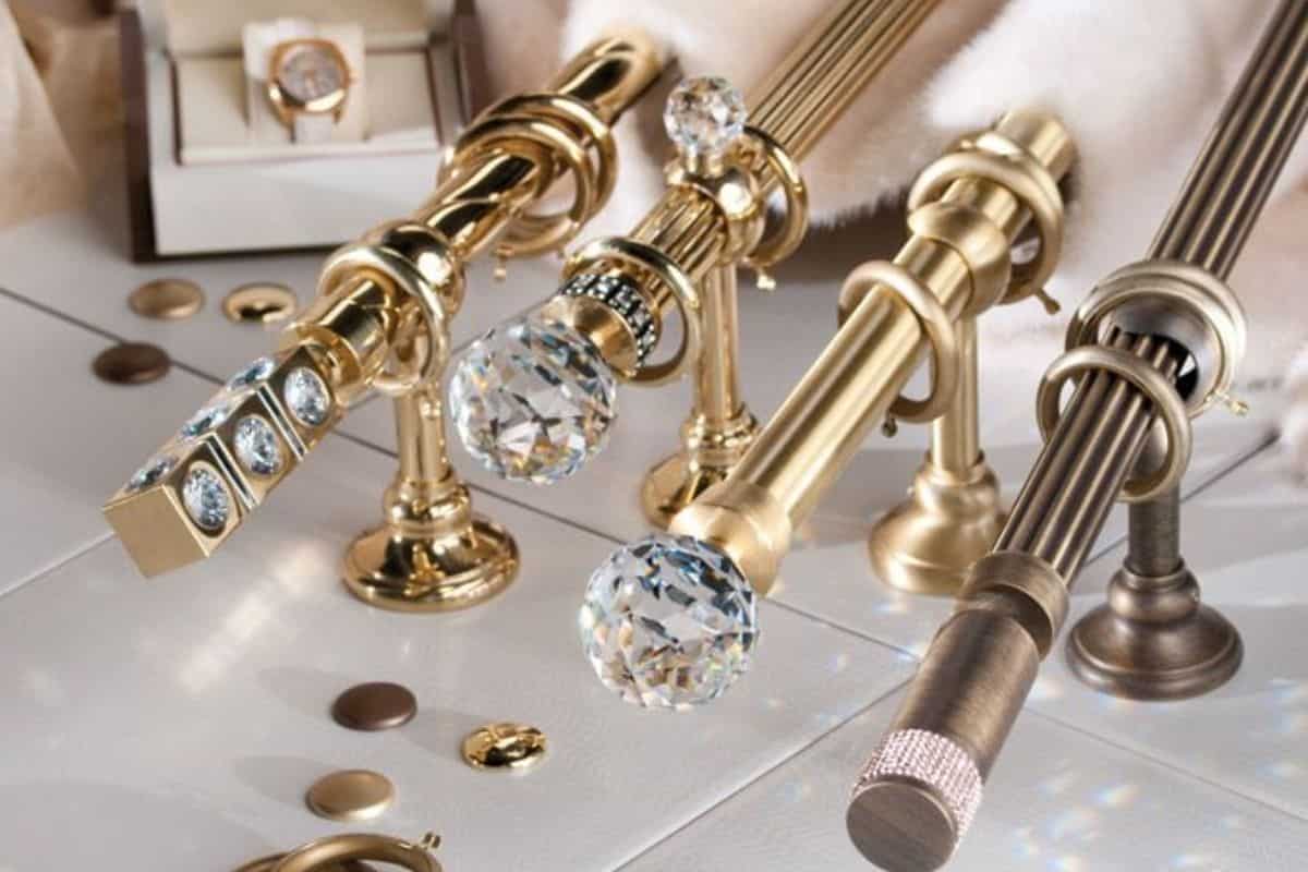 مواسير الستائر الاكريليك (قضيب) مقاوم عمر طويل رمادي 100 الى 140 سم