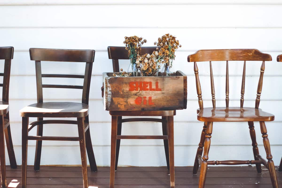 كرسي خشب قهوة؛ مربعة دائرية البني الكريمي كلاسيكية حديثة ملكية