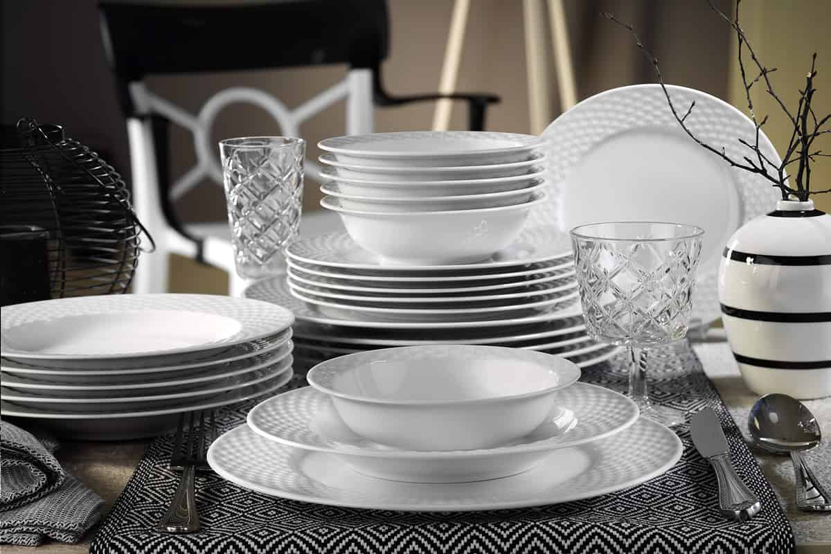 طقم ميلامين الأندلس؛ خفيف جميل جذاب مقاوم للصدمات