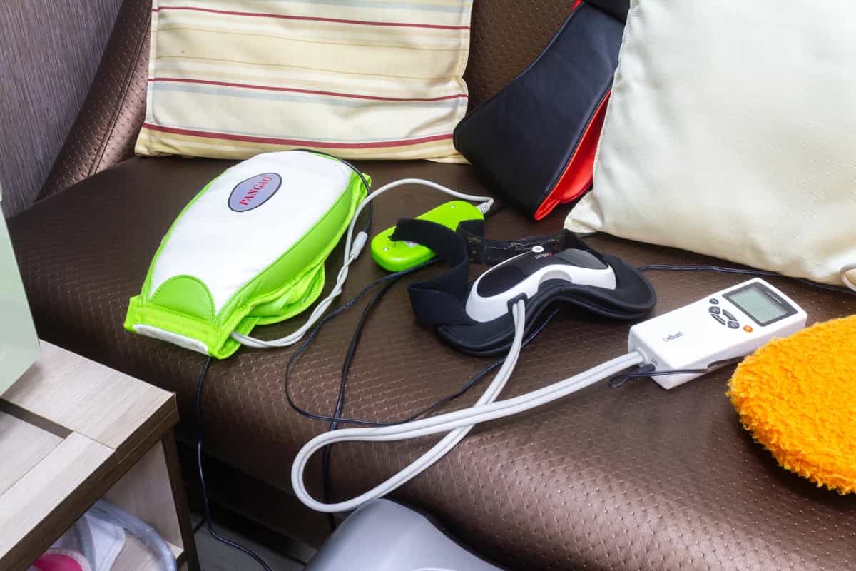 حزام التخسيس الكهربائي؛ إذابة الدهون منطقة البطن ضوء LED