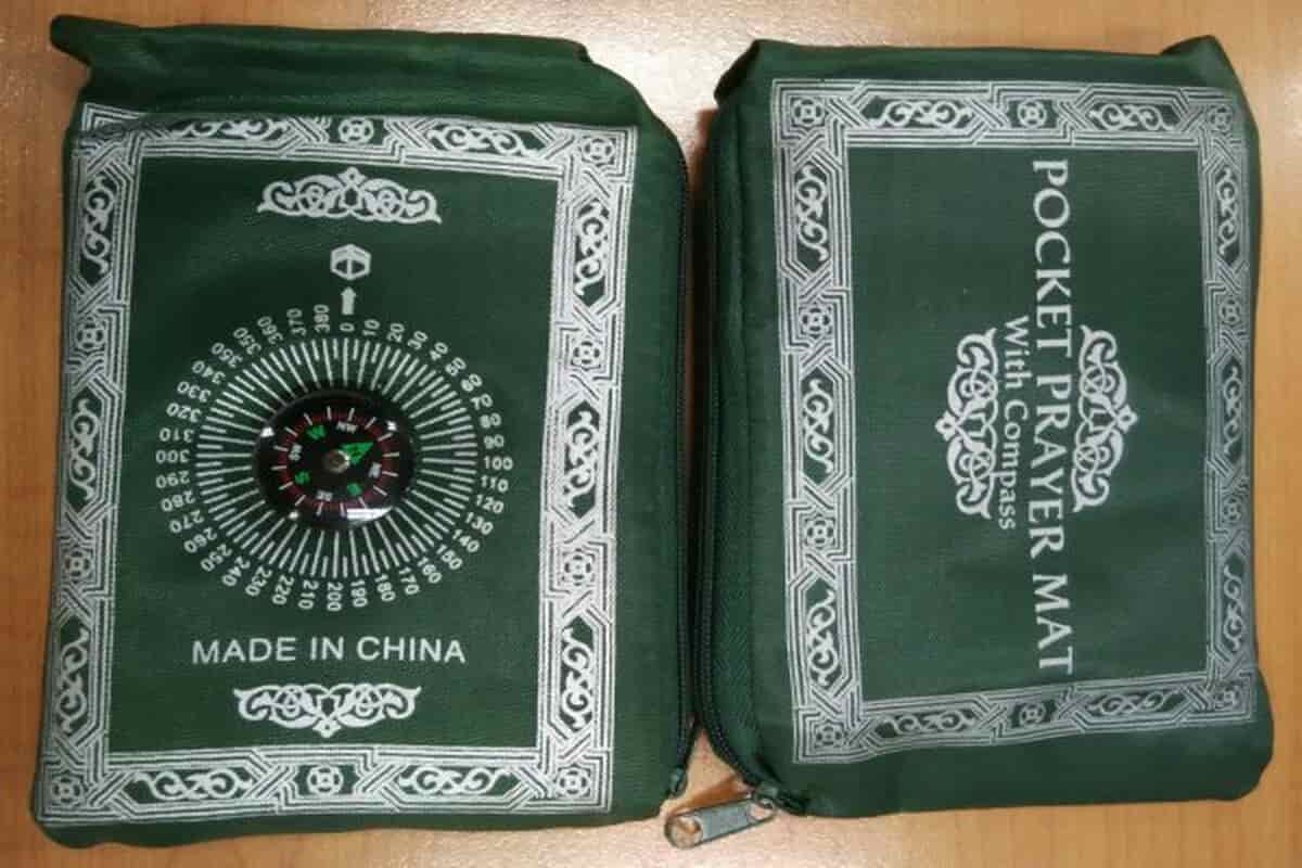 سجادة الصلاة الجيب؛ صغيرة كبيرة المخمل الكتان سهل التجول