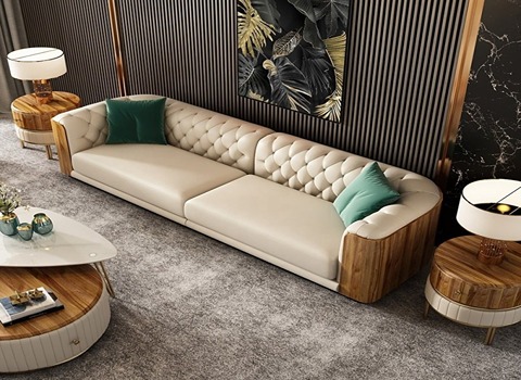 كنب جلد للبلايستيشن؛ اسفنج فوم مناسبة غرفة الالعاب Leather sofa