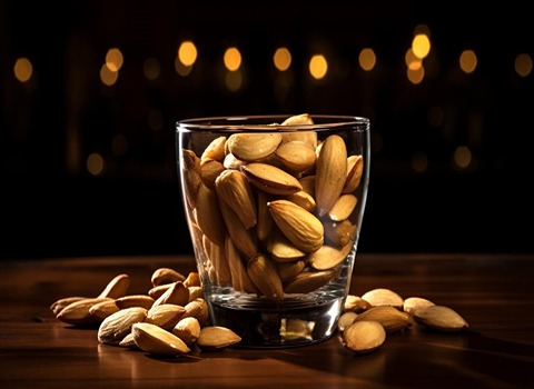اللوز بقشره؛ يحسن الذاكرة نمو الطفل ينعم الشعر البشرة Almonds