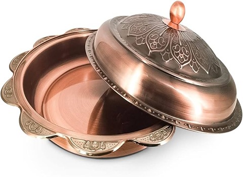 صحن نحاس كبير مع التفسيرات الكاملة والتعريف