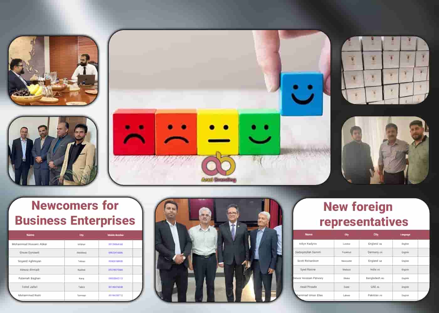 معلومات التجاریه والصور والأحداث المرة أو الحلوة والقادمين الجدد