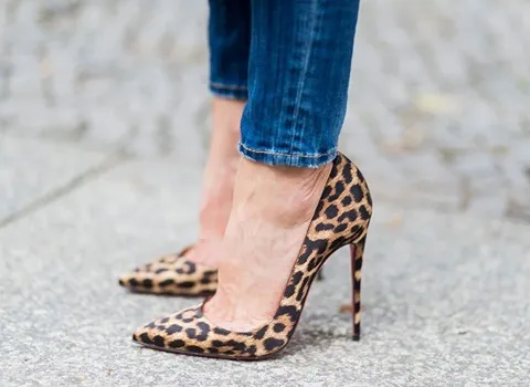 حذاء جلد النمر؛ مقاوم للتآكل ثني مريح طلاء داخلي