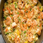 Fried Rice in Sri Lanka; Sodium Potassium Vitamin C Nutrients Eggs Vegetables Shellfish Mixture