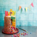 Pinata Cake 1Kg; Soft Not Crumbly Texture 3 Decoration Fondant Sprinkles Ribbons