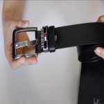 Tommy Hilfiger Leather Belt; Steel Buckles 2 Colors Black Brown Men Women Kids