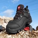 Karam Safety Shoes Fs 21 (Footwear) Polyurethane Ankles Toes Protector High Tensile Strength