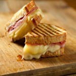 Tim Hortons Grilled Cheese; Salty Greasy Taste Layered Dense Texture (Fatty Nature)