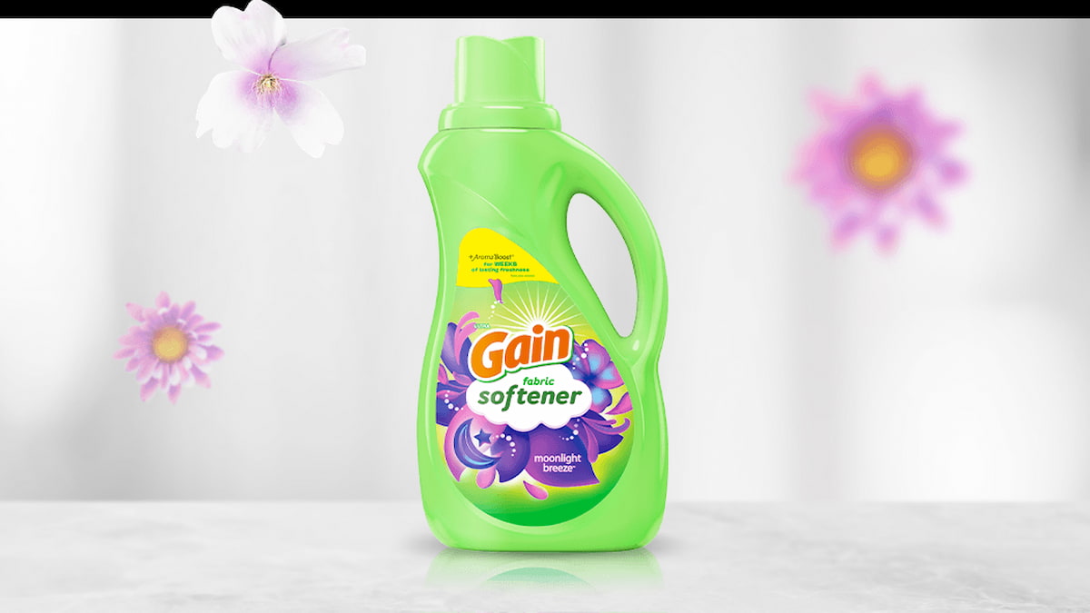 Gain Fabric Softener; Moonlight Breeze Tropical Sunrise Scent Easy Ironing