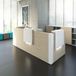 Reception Desk in Bd; Contain Drawers Cabinets Computer Terminal Bookshelves Storage