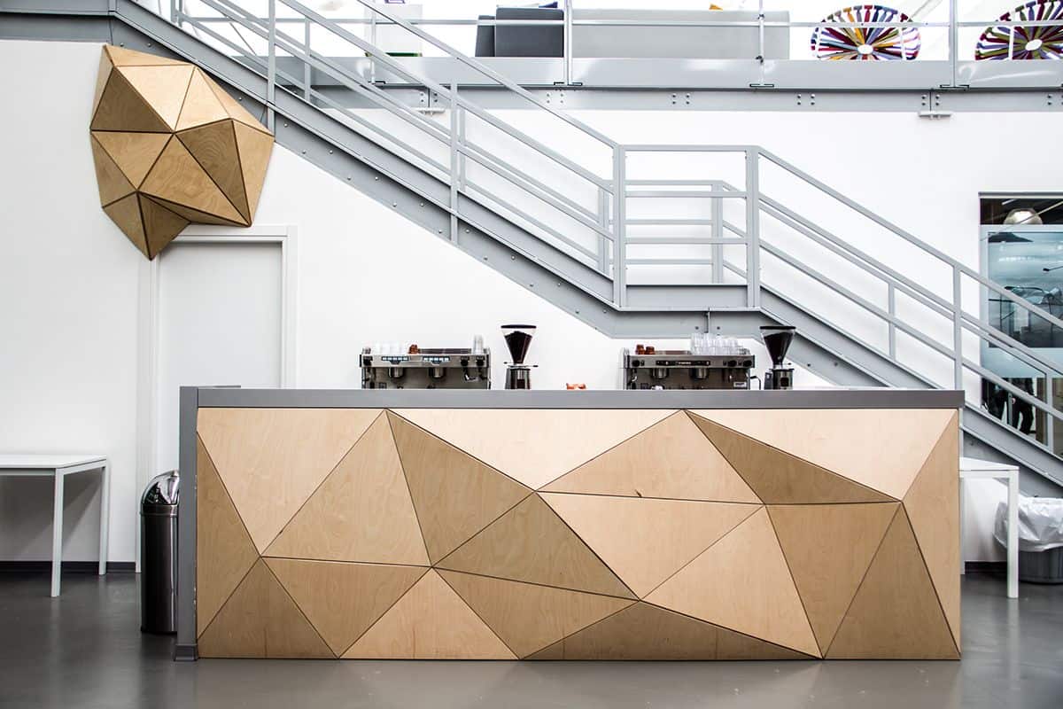 Reception Desk in Kenya; MDF Pine Wood Body Iron Galvanized Legs