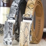 Snake Leather Belt; Python Cobra Bao Synthesized Natural Full Grain