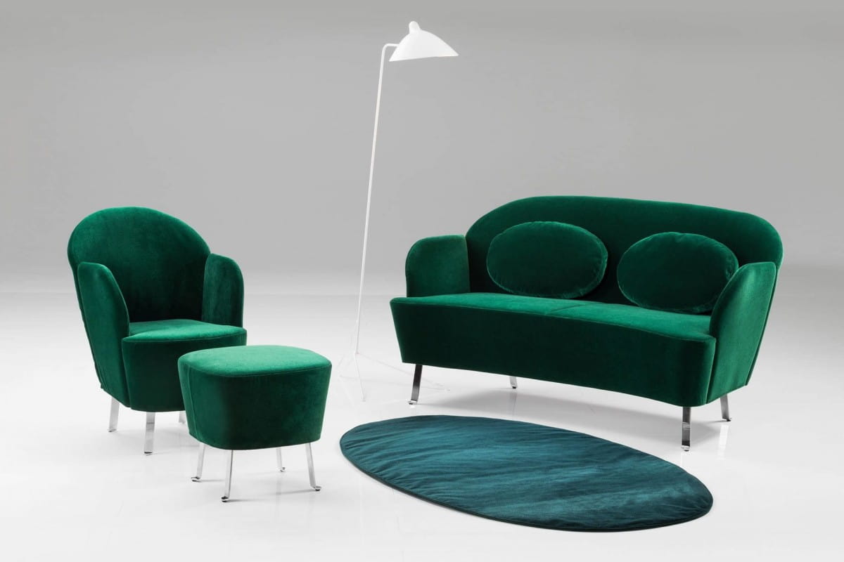 Two Seater Sofa in India; Cold Hot Foam 3 Fabrics Cotton Wool Leather