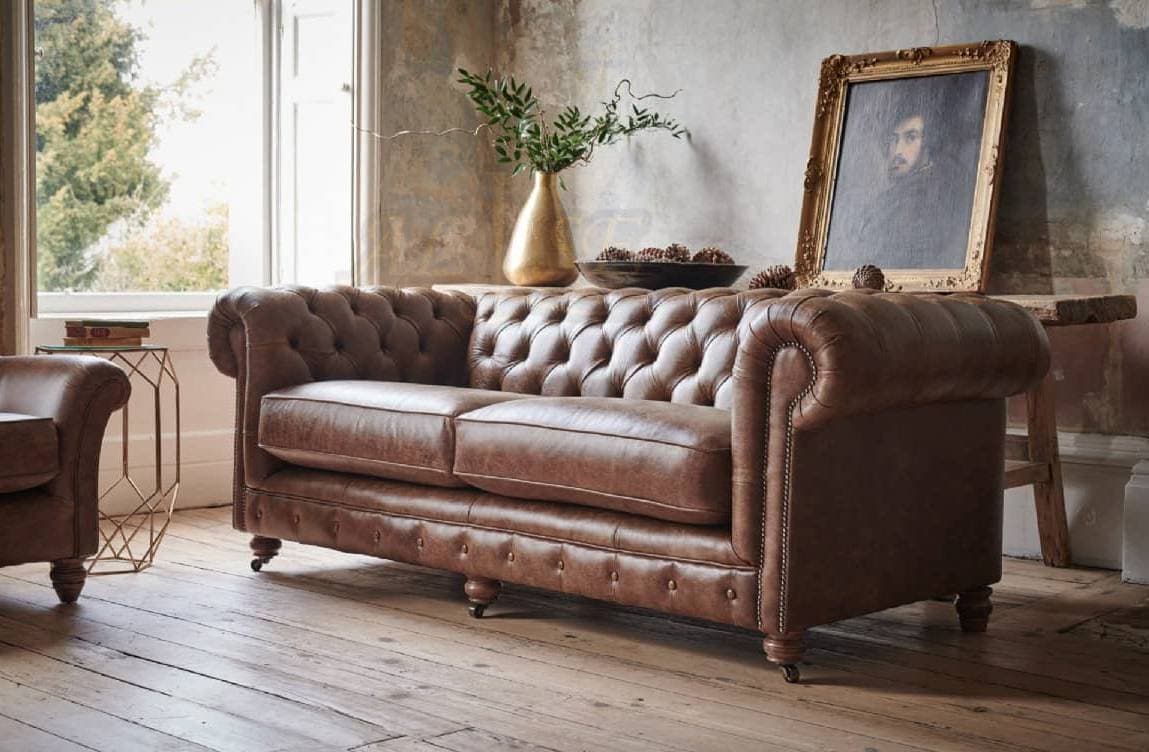 Chesterfield Sofa in Bangladesh (Luxury Furniture) Leather Cover Deep Buttons Long Back