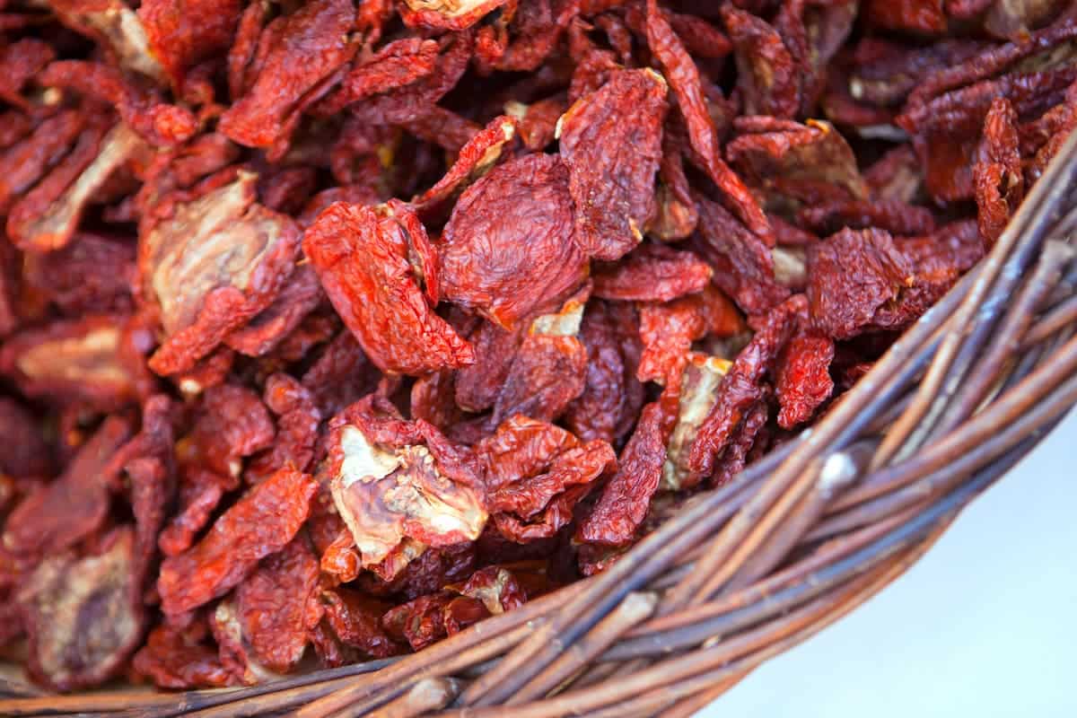 Sun Dried Tomatoes in Pakistan; Chewy Texture Red Orange Color Protein Source