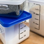 Measuring Plastic Bucket; Durable Semi Transparent Tight Seal 2 Shape Round Square