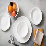 White Arcopal Plates; Opal Glass Based Impact Scratch Heat Resistance