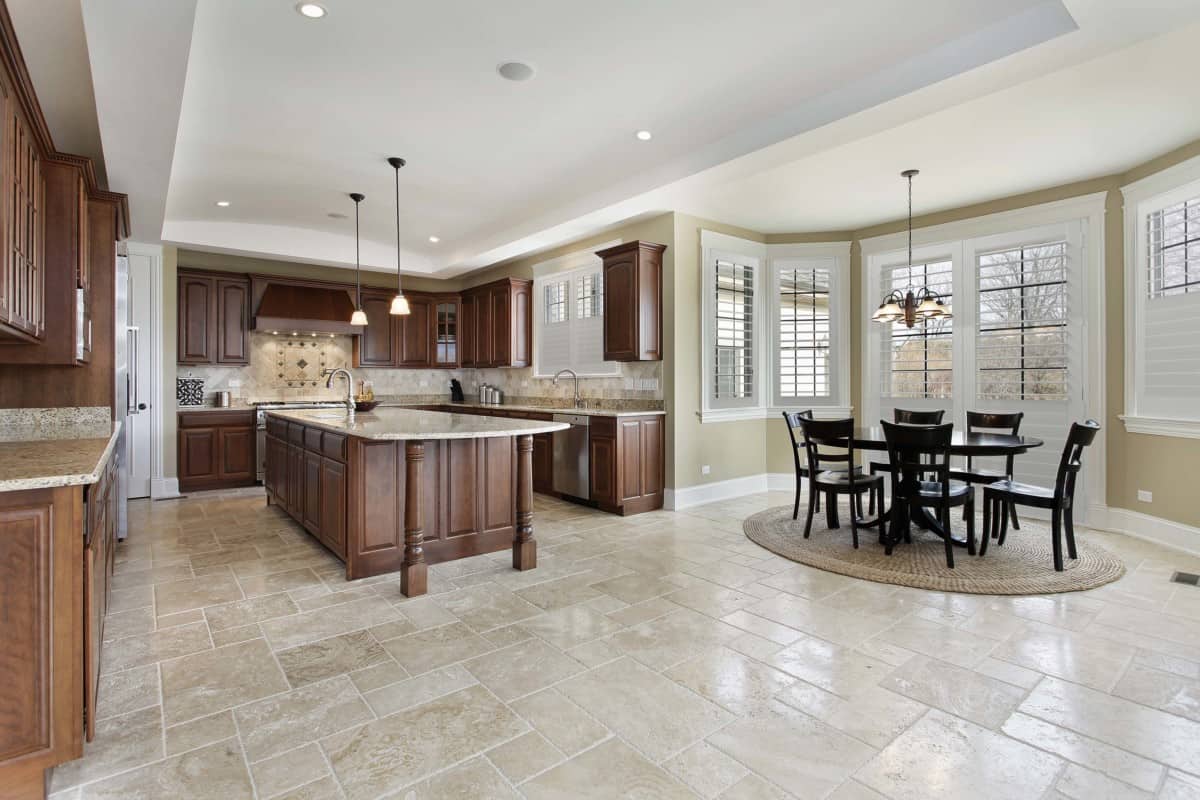 House Floor Marble; Light Dark Beige Black Color Scratches Stain Water Resistance