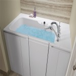 Kohler Walk in Bathtub; Sliding Door Contain Wide Seats Hand Shower Whirlpool Jets