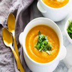 Easy butternut squash carrot and zucchini soup vegan recipe