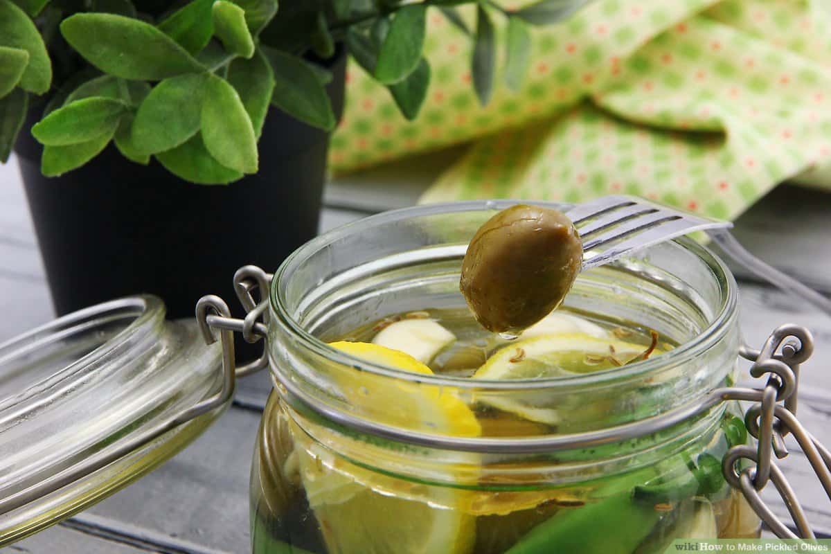 Organic Olive Pickle; Garlic Lemon Chili Flavor 2 Mineral Iron Calcium