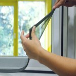 Retractable Mosquito Net; Fiberglass Cationic Material Lightweight High Insect Resistance