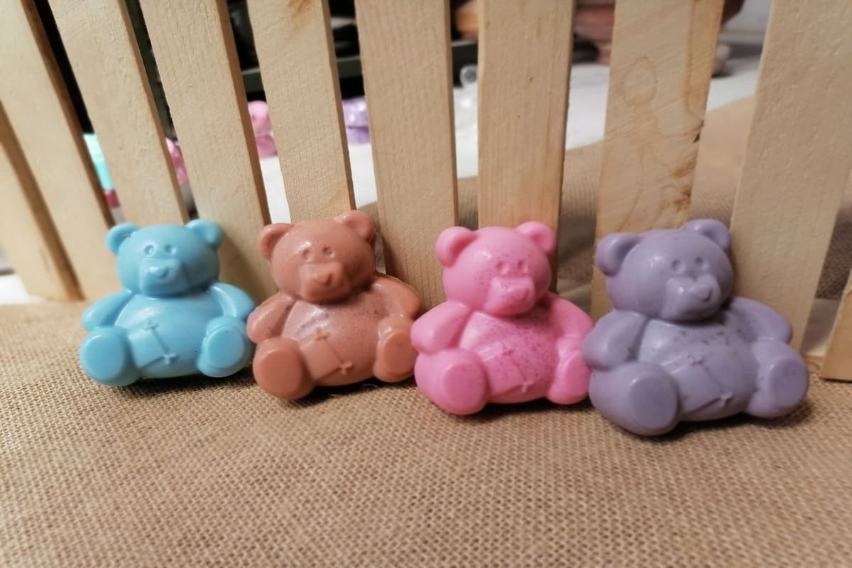 Teddy Bear Soap; Vitamin A D E 3 Type Hand Face Body Harmful Alkali Free