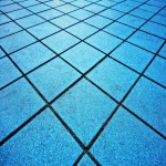 Matte Blue Ceramic Tile; Flat Solid Surfaces Extremely Tough