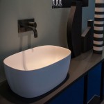 Big Wash Basin; Copper Ceramics Glass Marble 2 Colors Dark Light