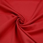Red Tricot Fabric; Lycra Melange Viscose 3 Materials Polyester Rayon Cotton