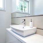 Rak Wash Basin; Vanity Built In Counter 2 Materials Glass Natural Stone
