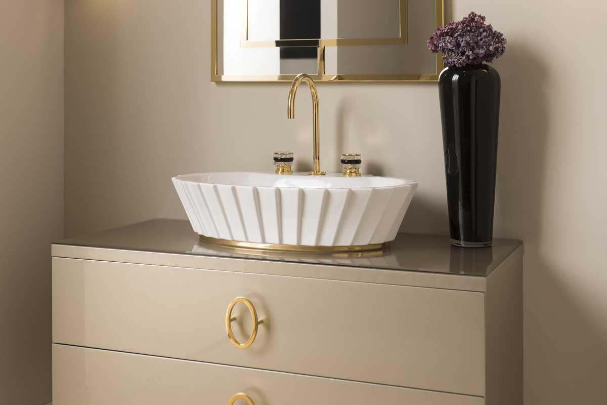 Tita Wash Basin; Round Square Shapes 3 Colors White Gray Blue