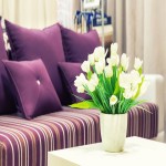 Purple Pillow Cover, Square Shape Cotton Material 40*40 Size