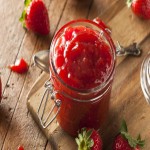 Thick Strawberry Puree; Full Vitamin C Drink Juice Waffles